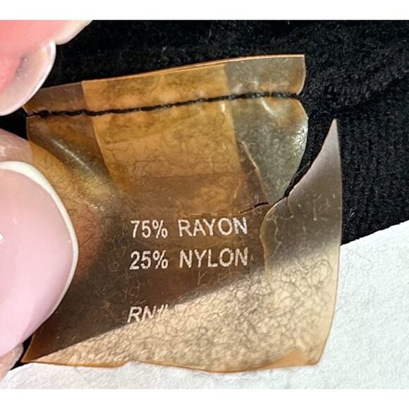 Calvin Klein Black V-Neck Grommet and Zipper Shift Knit Sweater Dress Sz. XL - Picture 8 of 8